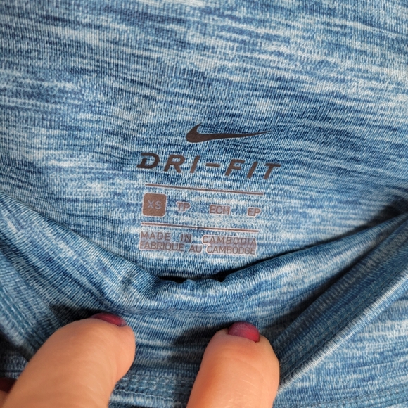Nike Heathered Light Blue Teal Dri-FIT Leggings - Picture 3 of 5